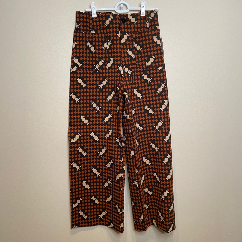 NWT Maeve The Colette Ponte Cropped Pant, Chess Pieces, Size 27